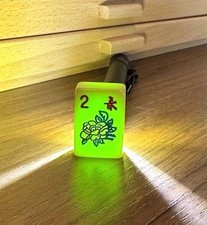 Vintage Green Glow Crisloid Mahjong Replacement Tile picture