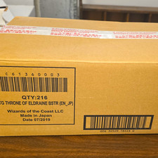 MTG Throne of Eldraine Booster Case English 6 Booster Boxes 216 Packs picture