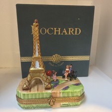 ROCHARD LIMOGES TRINKET EIFFEL TOWER ~ PARIS, FRANCE  LOVE HAND PAINTED picture