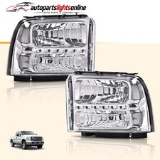 LED Clear/Chrome Headlight For 2005-2007 Ford F-250 F-350 F-450 F-550 Super Duty picture