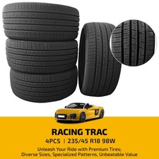 Set of 4 235/45ZR18 98W High Performance All-Season Tires Strong Grip for Cars picture