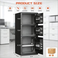 3 Door Heavy-Duty Large Home Safe with  Dual Alarm System and Adjustable Shelf picture