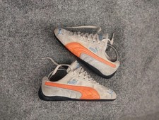 Vintage Puma Speedcat OG Gray Orange Leather Shoes Sneakers Y2K Mostro Style picture
