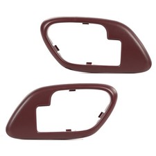 NEW Interior Door Handle Bezel Trim Set Pair LH RH Red for 95-99 Chevy GMC Truck picture