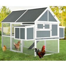 81''/84''/95''Chicken Coop Outdoor Wooden Hen House Poultry Cage W/ Nesting Box picture