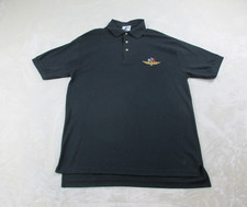 VINTAGE Indianapolis Motor Speedway Polo Shirt Mens Extra Large Black Racing* picture