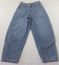 Ruti Women’s Slouchy Jeans 2.0 Size 6 Blue Barrel Leg Stretch Cropped picture