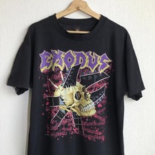 Vintage EXODUS Band Short Sleeve Cotton Black All Size Unisex Shirt EN172 picture