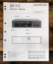 Kenwood DP-711 CD Player Service Manual *Original* picture