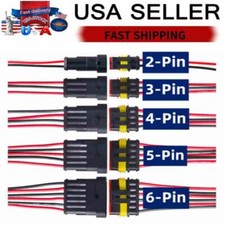 2/3/4/6-Pin Way Car Waterproof Male Female Electrical 18AWG Wire Connector Plug picture
