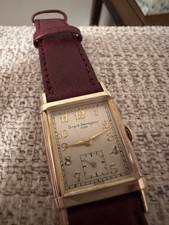 Vintage 1940’s Girard-Perregaux 1791 GF Watch / Works Well / New Band #1073D picture