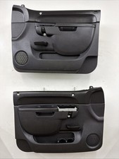 2010-2014 Chevy Silverado GMC Sierra Set Of Front Power Door Panels OEM Black picture