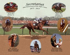 Secretariat 40th Anniv. Triple Crown Photo Collage Photo 8