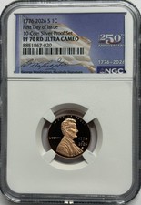 1776 - 2026 S Lincoln Penny Cent NGC PF70 RD Ultra Cameo First Day Issue FDOI 1c picture