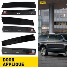 For 2015-2018 Chevy Suburban Glossy Black Pillar 6pcs Posts Set Door Trim Cover picture