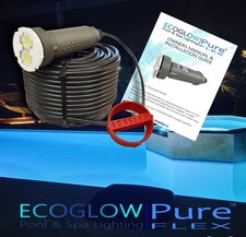 100ft NICHELESS/GLOBRITE - ECOGLOW Pure FLEX, White LED Pool/Spa Light, USA Made picture