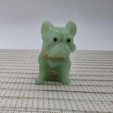 Westmoreland Glass Mint Julep French Bulldog Hand Painted Louise Plues 148/200 picture