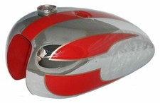 Fits For Triumph T140 Bonneville 73 -78 Chrome Red Painted Patrol Tank picture