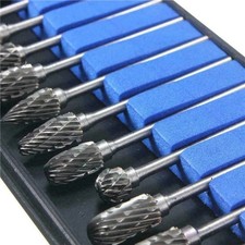 10Pcs Tungsten Carbide Rotary Drill Bits 1/8