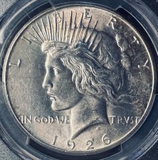 1926-S $1 VAM-1M, BEVELED HAIR TOP (RS) Peace Dollar • PCGS MS-63 Rainbow Toning picture