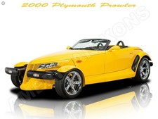 2000 Plymouth Prowler in Yellow NEW Metal Sign: 12x16
