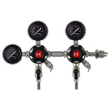 Kegco LHU5NDB Elite Series Dual Body Nitrogen Draft Beer Regulator picture