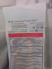 BD 930715 ChloraPrep Teal 10.5mL Applicators Box/20 EXP 3/2029 Brand New picture