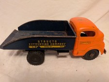 Vintage 1953 Structo No 605 Excavating Co Dump Truck Orange Blue Pressed Steel picture