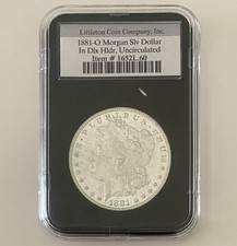 1881 O Morgan Silver Dollar Uncirculated Coin - Littleton w/Case picture