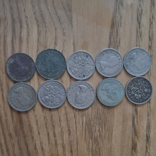 Job Lot 10 Vintage British Sixpence Coins Mixed Dates 1961-1967 Includes 1966 picture