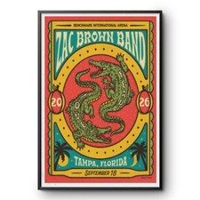 Zac Brown Band Poster Tampa FL Benchmark Arena 2026 Concert picture