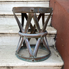 Vintage 1970s Hollywood Regency Copper Stool picture