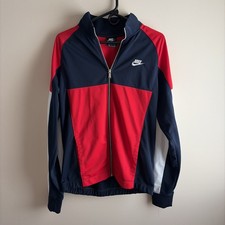 Nike Sportswear Track Jacket Men’s MED Red White Navy Blue CU4307-451 Full Zip picture