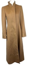 VTG Burberry Cashmere Single Breasted Flared Princess-Cut Maxi Coat Sz 6US Flaws picture
