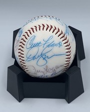 1992 Signed All Star Game Ball Curt Flood + 16 Signatures HOFers Stars Grad LOA picture