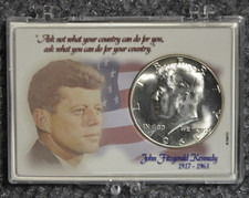 1965 S Special Mint Set Finish Kennedy Half Dollar 50C w/ 2x3 Snaplock Case picture