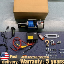 12000LBS Electric Winch 12V Synthetic Cable Truck Trailer Towing 12000LB picture