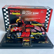 Vintage Dale Jarrett Texaco Havoline 1/24 Die-Cast NASCAR Car Bank 1995 picture