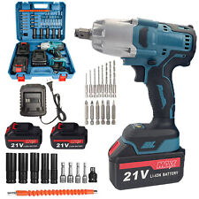 800Nm Cordless Electric Impact Wrench 1/2'' Gun High Power Driver Li-ion Battery picture