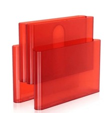 Kartell Orange Red Magazine Rack (4676-7) Designed by Giotto Stoppino MCM Style picture