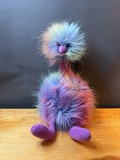 Jellycat London Rainbow Pom Pom Ostrich Emu Bird Plush RETIRED New With Tag picture