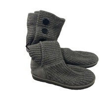 UGG Australia Cardy Grey Knit Button Boots 5819 Womens Size 10 picture