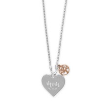 16 + 2 Mom Heart and Family Tree Charm Necklace picture