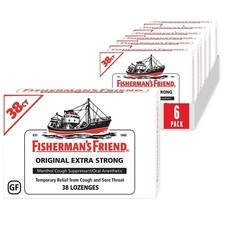 6 Pack Fisherman's Friend Cough Drops, Original 38 Ct each total ( 228 Ct ) Each picture