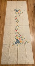 Vtg Unfinished Bucilla Quilt No 8170 Hand Embroidered Applique Floral Panel picture