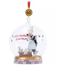 Disney 101 Dalmatians 65th Anniversary Sketchbook Glass Christmas Ornament NEW picture