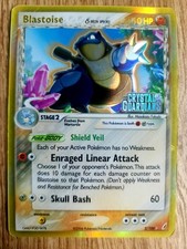 Pokémon TCG Blastoise 2/100 EX Crystal Guardians Delta Reverse Holo Rare 2006 MP picture