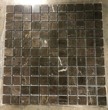12x12 Brown Marble Mosaic Stone Mosaic Tile Single Tile T-01 picture
