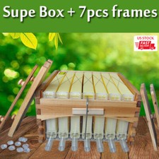Auto Bee Hives Super Bee Box Beekeeping Hives + 7 Bee Hive Frames Bee Frames New picture