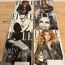 Lot Of 6 ELLE Magazine 2009-2010 Swift Hudson Lopez Miley Beyoncé Parker Y2K picture